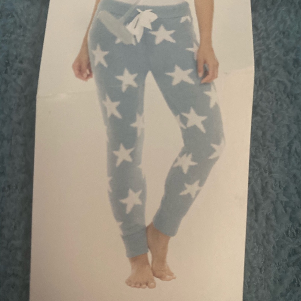 Blue and White Star sweatpants